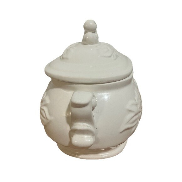 Vintage Himark White Ceramic Small Daisy Soup Tureen With Lid Made In Japan - Picture 6 of 16